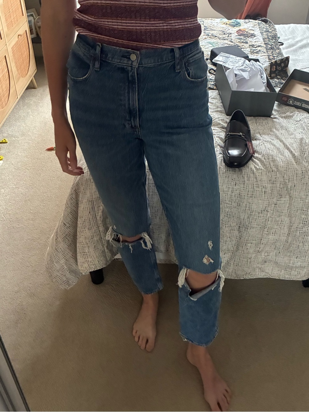 Blue Distressed A&F Women’s Jeans